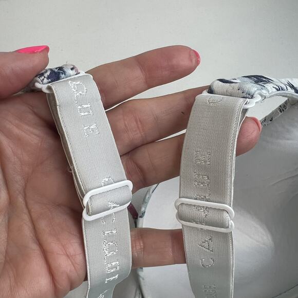 Cacique 44DD Bra Boost Plunge Underwire Floral Lace Cotton Full Figure Coverage - Picture 6 of 15